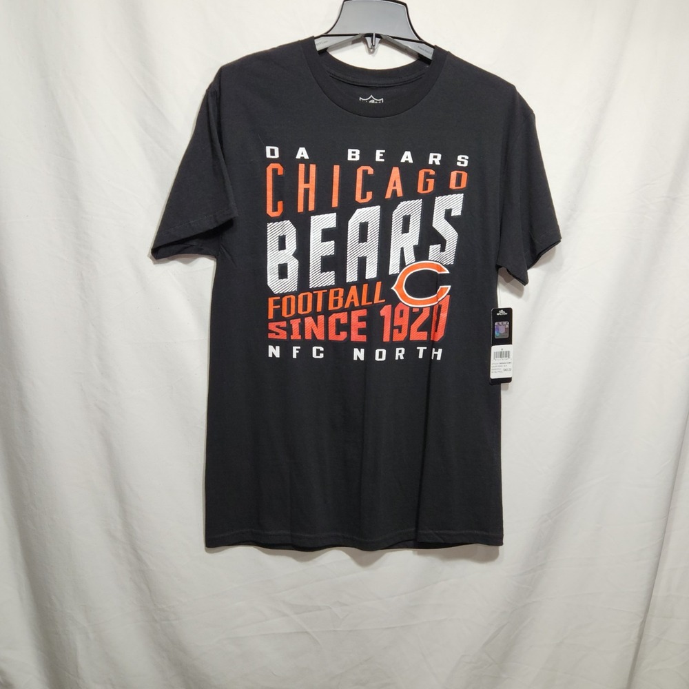 NFL Team Apparel Shirt Mens Size M Chicago Bears T-Shirt Black NWT‎